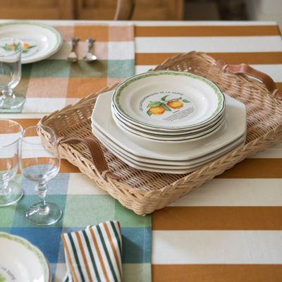 Food storage - MARSELLA rectangular rattan tray - MAHE HOMEWARE