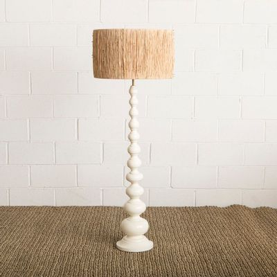 Objets de décoration - Lampadaire en Bois TUCANA (blanc) - MAHE HOMEWARE