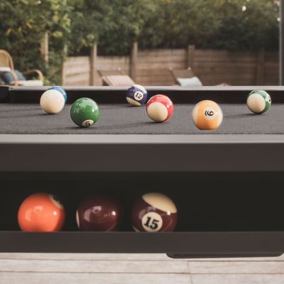 Outdoor decorative accessories - Hyphen Outdoor Pool Table - Dark Grey / Dark Grey Cloth - CORNILLEAU