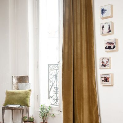 Rideaux et voilages - MEDICIS rideau 130x280cm MEDICIS OLIVE - EN FIL D'INDIENNE...