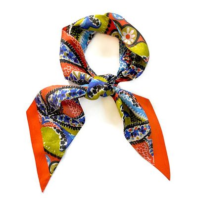 Scarves - Paisley red twilly - HELLEN VAN BERKEL HEARTMADE PRINTS