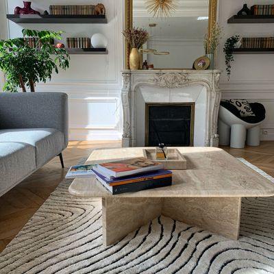 Coffee tables - Square travertine coffee table square travertine coffee table - GIPSY HOME