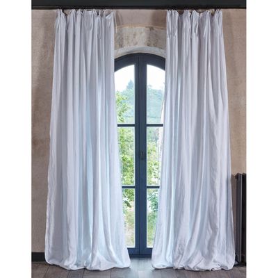 Curtains and window coverings - Ruched lava linen curtain - LE MONDE SAUVAGE BEATRICE LAVAL