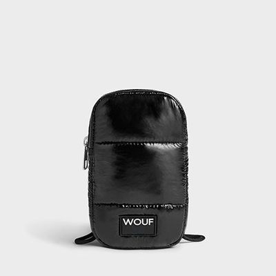 Accessoires de voyage - Phone Bag matelassé Black Glossy ♻️ - WOUF