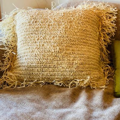 Coussins textile - Coussin carré en sisal brun D 40x40 cm - BALINAISA