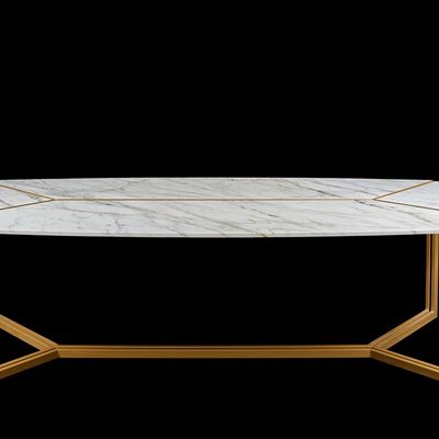 Dining Tables - Eklettica Dining Table - Calacatta - ATELIER PLUS MONTECARLO