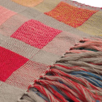 Throw blankets - Zola throws multi-colored squares - ML FABRICS