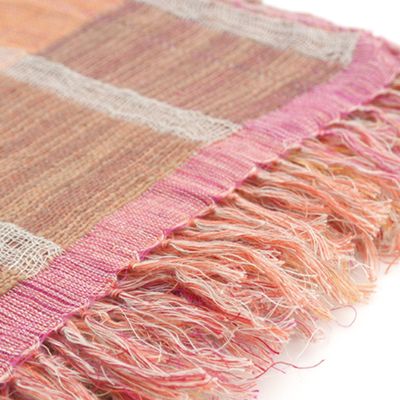 Throw blankets - Sienna orange plaid - ML FABRICS