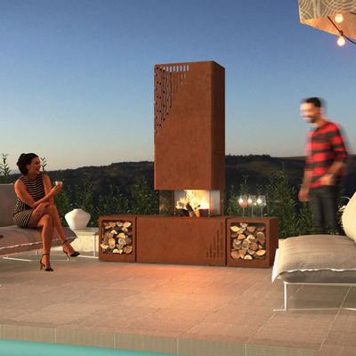 Outdoor fireplaces - XXL Rectangle Chimney - AC242