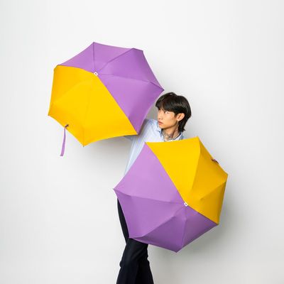 Apparel - Lilac & Yellow bicolour micro umbrella - LILI - ANATOLE