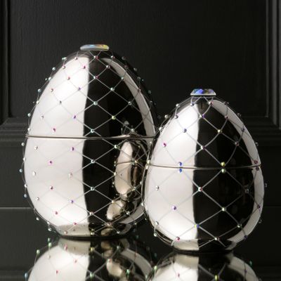 Candles - Silver egg shape candle - LADENAC MILANO