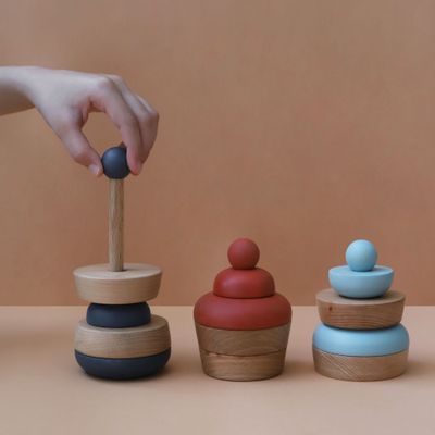 Toys - Cupcake Wooden Stacking Toy - THE TEA CLUB