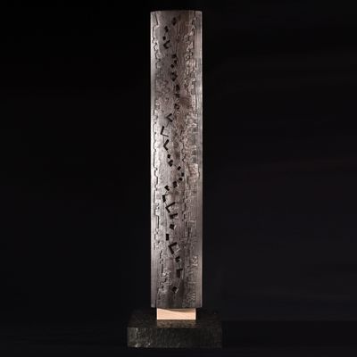 Sculptures, statuettes and miniatures - Wooden column:  LIGNE D'EAU I - NILS ORM