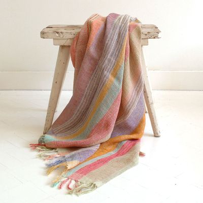 Objets de décoration - Plaid à rayures rouges - ML FABRICS