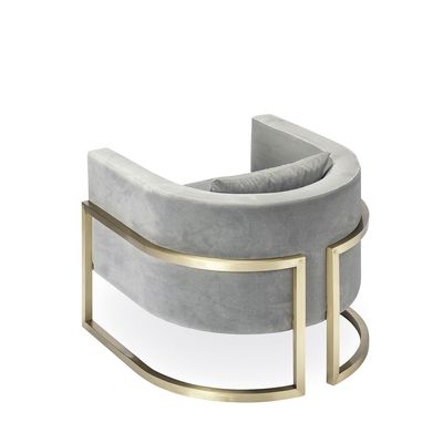Armchairs - Julius Armchair in Brushed Brass Structure and Duistt Fabric - DUISTT