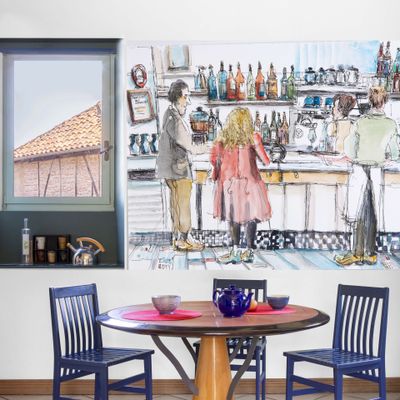 Wallpaper - Wallpaper/wall decor "Delight and café" - CHARLOTTE MASSIP
