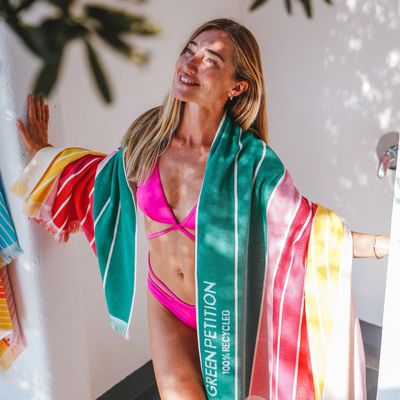 Paréos - Serviette de plage Nile 100 x 180 cm - GREEN PETITION