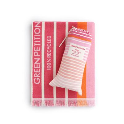 Paréos - Serviette de plage Ocean Coral Candy 100x180 cm - GREEN PETITION