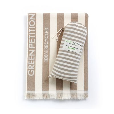 Linens - Delmor Sand Beige Beach Towel 100x180 cm - GREEN PETITION