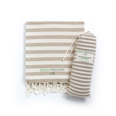 Paréos - Serviette à fouta Mare Sand Beige 90x180 cm - GREEN PETITION