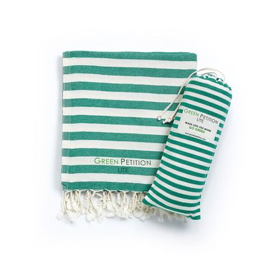 Serviettes de bain - Serviette à fouta Mare Lime 90x180 cm - GREEN PETITION