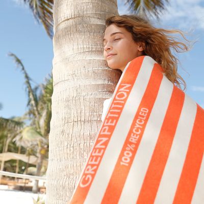 Linge - Delmor Serviette de bain et de plage Tangerine Fit 76 x 142 cm - GREEN PETITION