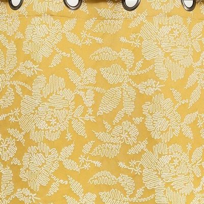 Curtains and window coverings - VENISE Double Curtain - Mustard Collar - Eyelet panel - 140 x 260 cm - 100% polyester - IPC DECO DELL'ARTE