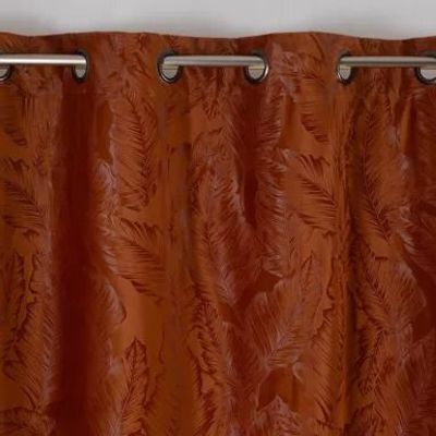 Curtains and window coverings - PALMA double curtain - Col Terra - Eyelet panel - 140 x 260 cm - 100% polyester - IPC DECO DELL'ARTE