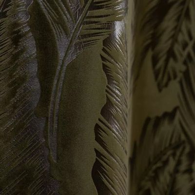 Rideaux et voilages - Double-rideau PALMA - Col Vert - Panneau à oeillets - 140 x 260 cm - 100 % polyester - IPC DECO DELL'ARTE