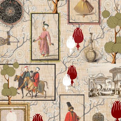Other wall decoration - Golden memories - Wallpaper - DESIGNMIXER