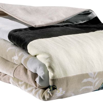 Throw blankets - Fara Patchwork Linen 135 x 200 Plaid - MAISON VIVARAISE – SDE VIVARAISE WINKLER