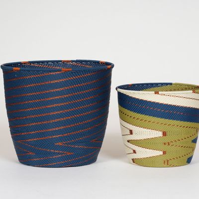 Trays - Pots and cups woven with telephone wire, Mix&Match by AS'ART - AS'ART A SENSE OF CRAFTS