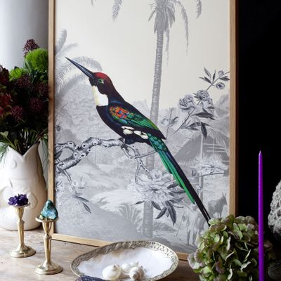 Aménagements pour bureau - Illustration  Jacamar émeraude - PARADISIO IMAGINARIUM