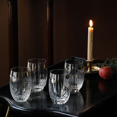 Décorations pour tables de Noël - Ensemble de 4 balles hautes en cristal taillé Leone di Fiume - LEONE DI FIUME