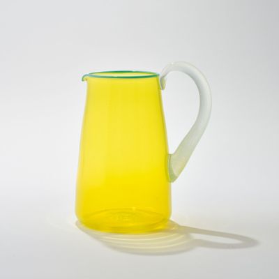 Art glass - Miami Jug in Fluorescent Yellow - GATHER