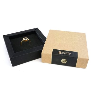 Bijoux - BAGUE "DROP" ARGENT 925 QUARTZ FUMÉ - KARAWAN AUTHENTIC