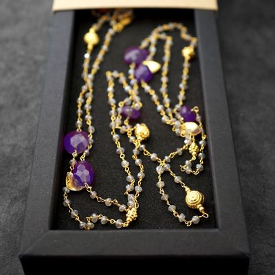 Bijoux - SAUTOIR "ANI" AMETHYSTE - KARAWAN AUTHENTIC