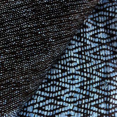 Foulards et écharpes - ETOLE EN SOIE ERI "ESHANI" BLEU ADRIATIC - KARAWAN AUTHENTIC