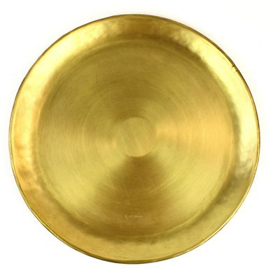 Decorative objects - 'MOON' GILDED SMOOTH BRASS TRAY - KARAWAN AUTHENTIC
