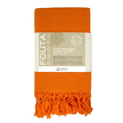 Bath towels - ORGANIC COTTON TOWEL - CURCUMA color - KARAWAN AUTHENTIC