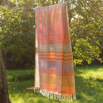 Bath towels - FOUTA EN COTON BIOLOGIQUE - Collection SUD - Couleur TERRA COTTA - KARAWAN AUTHENTIC