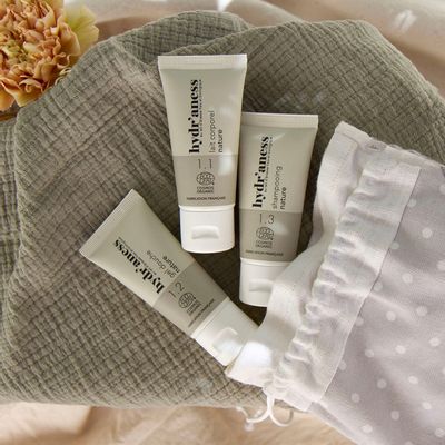 Cosmétiques - Kit de voyage certifié bio au lait d'ânesse frais - HYDR'ANESS