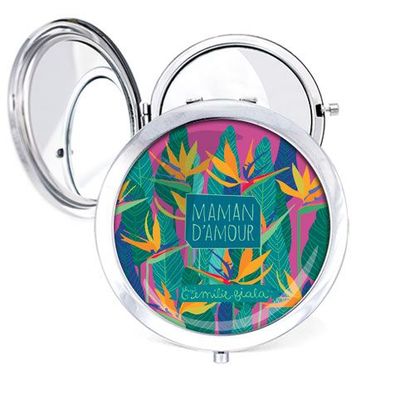 Mirrors - Pocket mirror Oiseau de Paradis Mom - Silver - LES JOLIES D'EMILIE