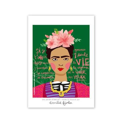 Poster - Affichette Déco Frida - LES JOLIES D'EMILIE