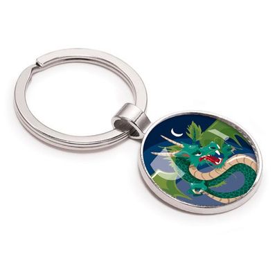 Gifts - Keychain Dragon - Silver - LES MINIS D'EMILIE