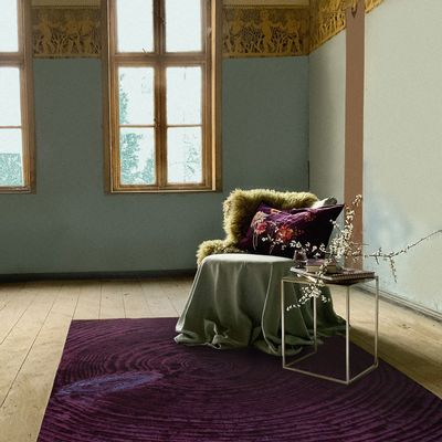 Bespoke carpets - purple wood - handknotted carpet - SILKE MARSEN INTERIORS
