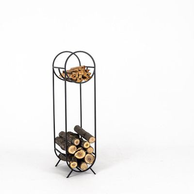 Cheminées d'extérieur - Porte-bûches Bauhaus Tall Round - DESIGN ATELIER ARTICLE