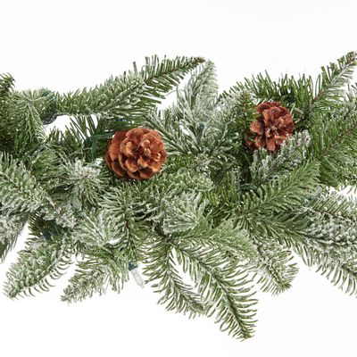 Other Christmas decorations - FLOCK PINE/PINEC.GARLAND GRN 180CM 115tps - GOODWILL M&G