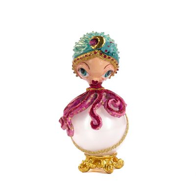 Other Christmas decorations - + FORT.TELL.OCTOPUS ON CRYST.BALL TT BLU/PRPL 16CM - GOODWILL M&G