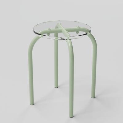 Stools - Clear acrylic glass stool | Iconic - LAURENT BADIER DESIGN